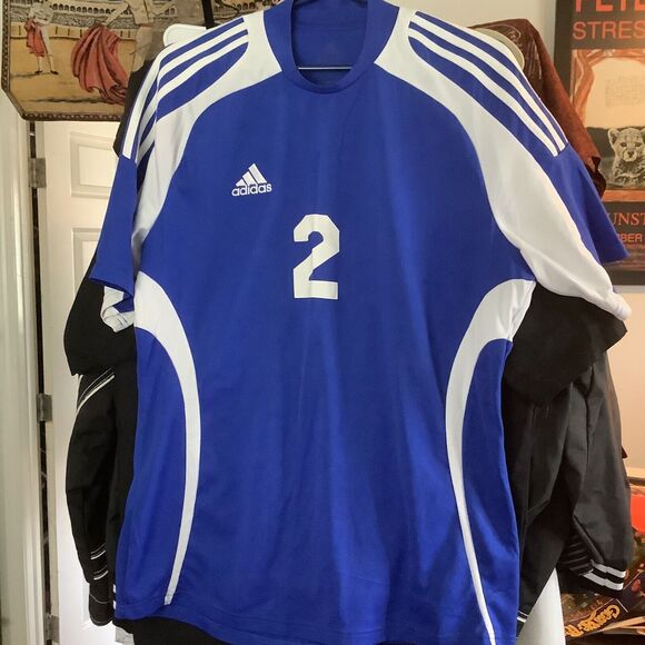 adidas Other - Adidas Blue White Jersey Number 2 Size Large L